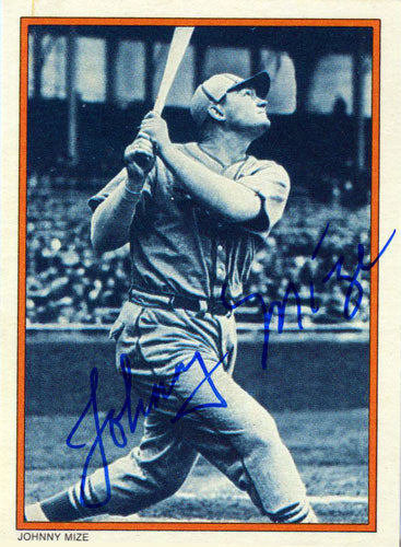 Johnny Mize Autographed 1985 Topps Card