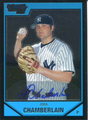 Joba Chamberlain Autographed 2007 Bowman Chrome Rookie Card