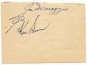 Joe DiMaggio & Ken Sears Autographed Cut (JSA)