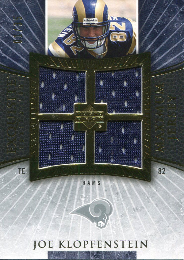 Joe Klopfenstein Unsigned 2006 Upper Deck Exquisite Jersey Card