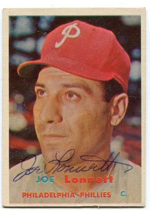 Joe Lonnett Autographed 1957 Topps Card
