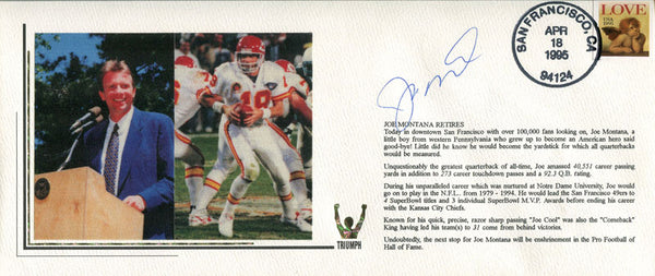 Joe Montana Autographed Envelope