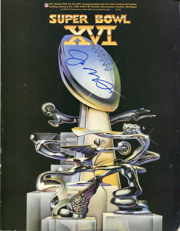 Joe Montana Autographed Super Bowl XVI Program