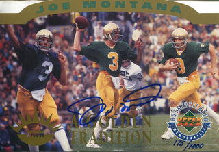 Joe Montana Autographed 1995 Upper Deck Over sized Card (UDA)