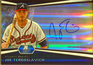 Joe Terdoslavich Autographed 2012 Bowman Platinum Card