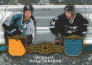 Joe Thornton & Jonathan Cheechoo Unsigned 2007 UpperDeck Ultimate Dual Jerseys Card