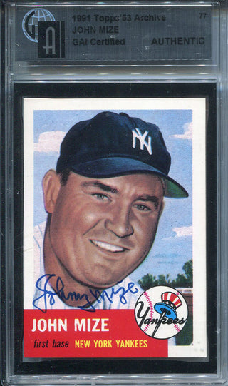 Johnny Mize Autographed 1991 Topps Archive Card