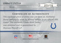 Johnny Unitas 2005 Leaf Limited Jersey Card