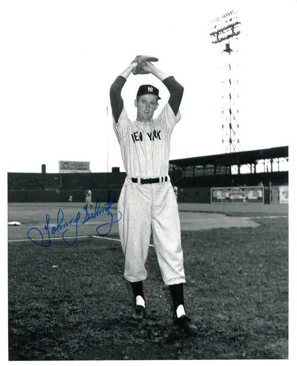 Johnny Schmitz Autographed B&W 8x10 Photo