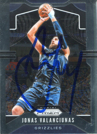 Jonas Valanciunas Autographed 2019-20 Panini Prizm Card