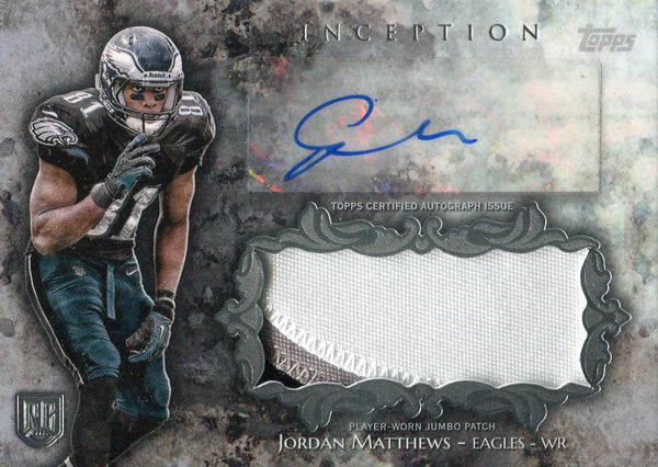 Jordan Mathews Autographed 2014 Topps Inception Rookie Jersey Card