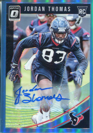 Jordan Thomas Autographed 2018 Panini Optic Rookie Card