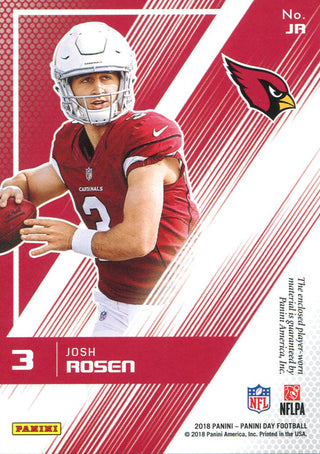 Josh Rosen 2018 Panini Day Rookie Jersey Card Back