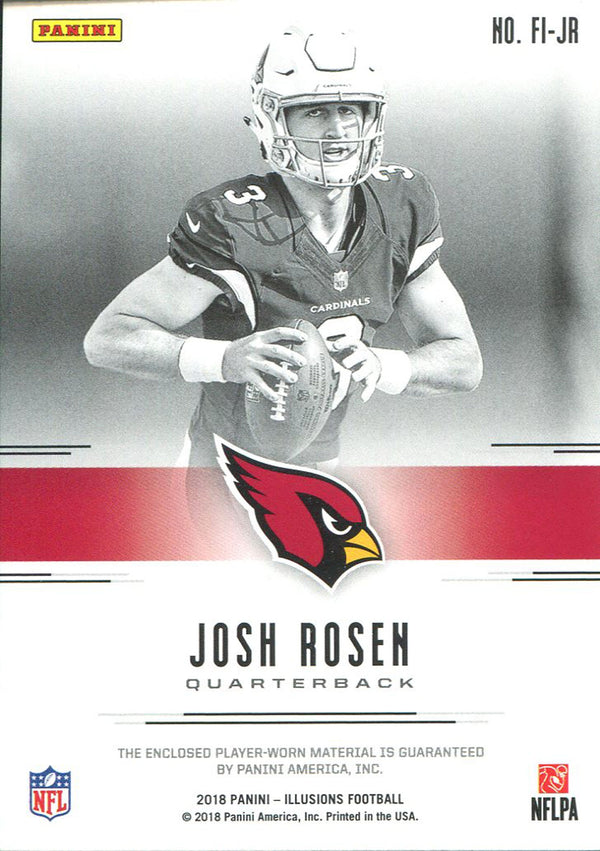 Josh Rosen 2018 Panini Illusions Rookie Jersey Card Back