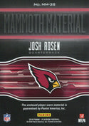 Josh Rosen 2018 Panini Playbook Rookie Jersey Card Back