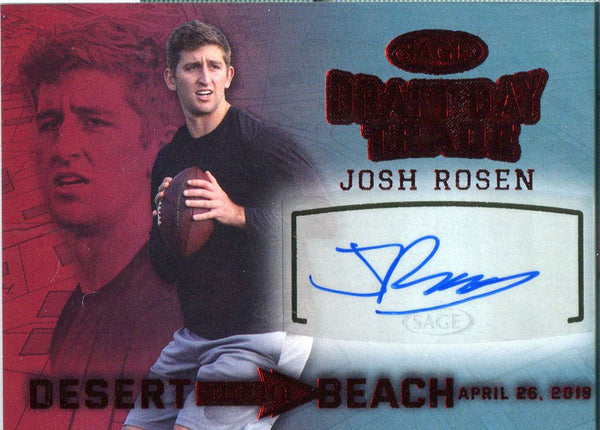 Josh Rosen Autographed 2019 Sage Draft Day Trade Rookie Card