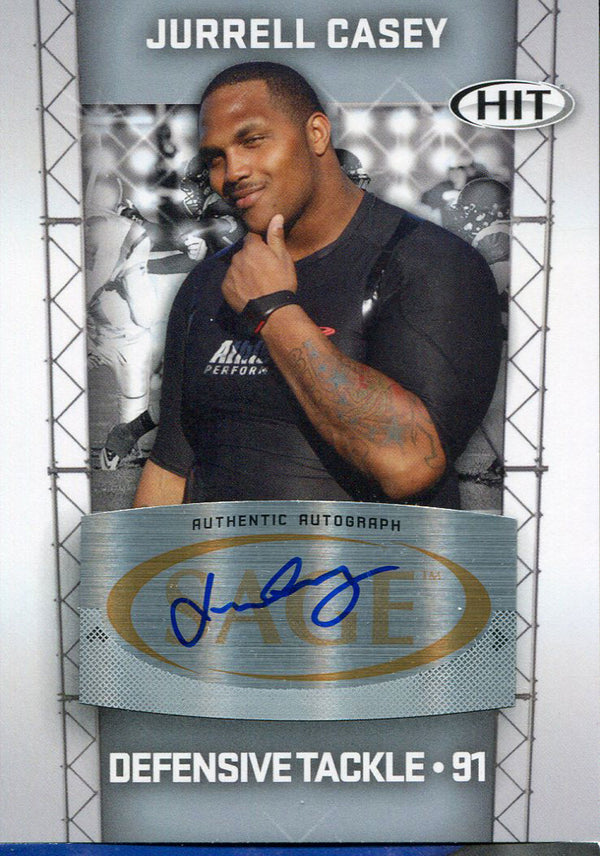 Jurrell Casey Autographed 2011 Sage Hit Rookie Card