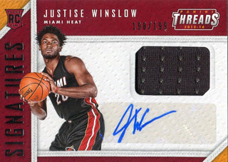 Justise Winslow Autographed 2015-16 Panini Threads Rookie Jersey Card