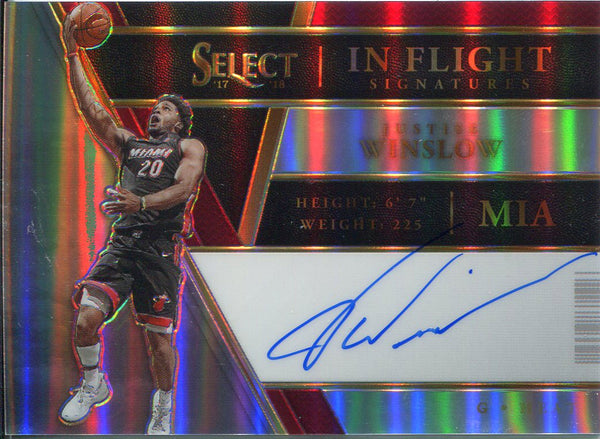 Justise Winslow Autographed 2017-18 Panini Prizm In Flight Card