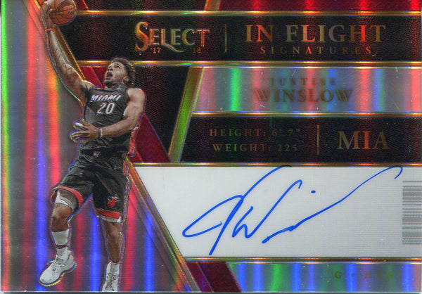 Justise Winslow Autographed 2017-18 Panini Prizm In Flight Card