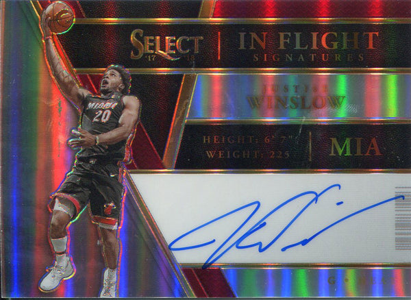 Justise Winslow Autographed 2017-18 Panini Prizm In Flight Card