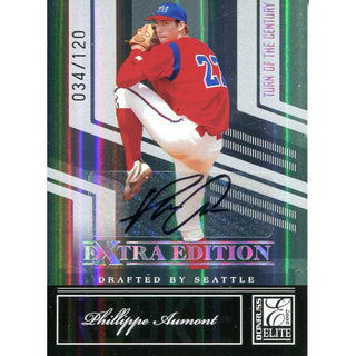 Phillippe Aumont Autographed 2007 Donruss Elite Card