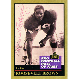 Roosevelt Brown Autographed 1991 Enor Card