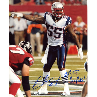 Brandon Spikes Go Pats Autographed 8x10 Photo