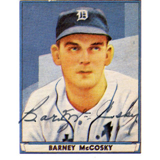 Barney McCosky Autographed Playball Reprint Card