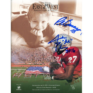 Pat Barnes And Jake Plummer Autographed East West Program
