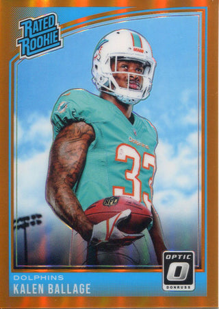 Kalen Ballage 2018 Panini Optic Orange Rookie Card