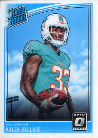 Kalen Ballage 2018 Panini Optic Rookie Card
