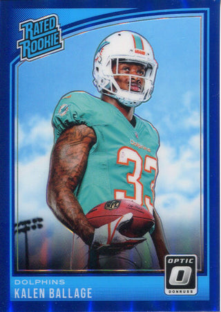 Kalen Ballage 2018 Panini Optic Blue Rookie Card