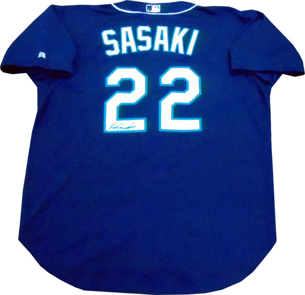 Kazuhiro Sasaki Autographed Seattle Mariners Jersey Back