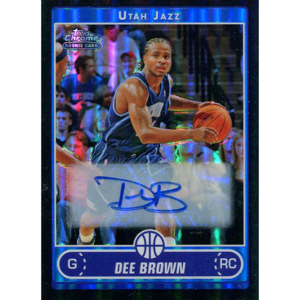 Dee Brown Autographed 2007 Topps Chrome Refractor Card