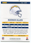 Keenan Allen 2013 Panini Rookie & Stars Rookie Card Back