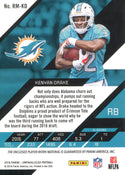Kenyan Drake 2016 Panini Unparalleled Rookie Jersey Card Back