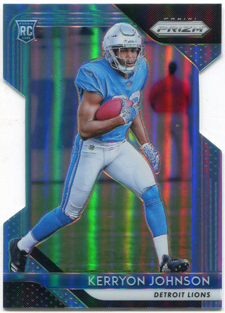 Kerryon Johnson 2018 Panini Prizm Light Blue Rookie Card