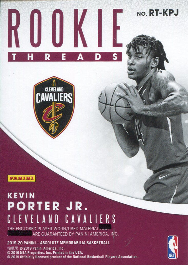 Kevin Porter Jr. 2019-20 Panini Absolute Memorabilia Rookie Jersey Card