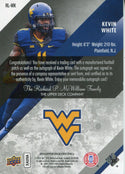Kevin White Autographed 2015 Upper Deck Rookie Jersey Card Back