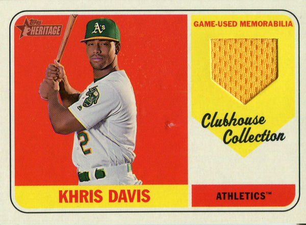 Khris Davis 2018 Topps Heritage Jersey Card