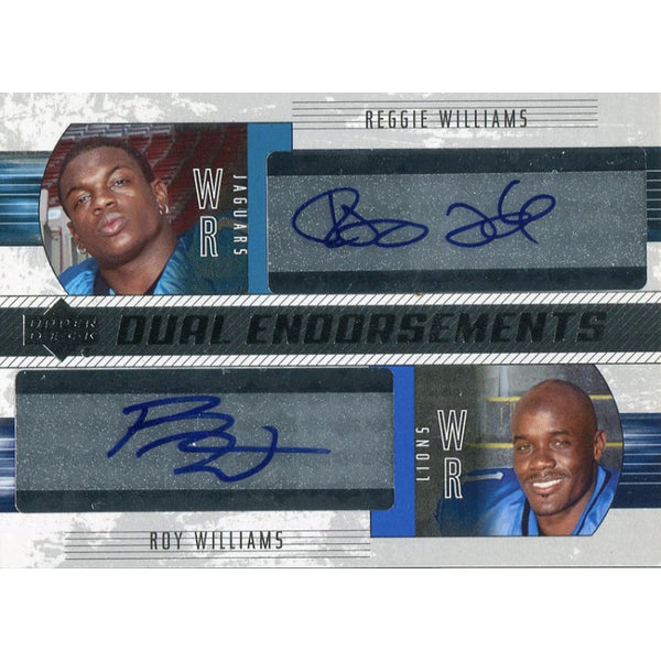 Reggie Williams And Roy Williams Autographed 2004 Upper Deck Card