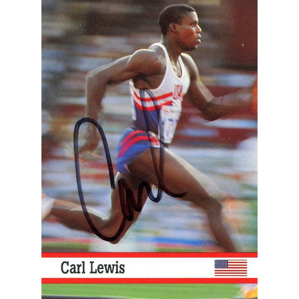 Carl Lewis Autographed Card