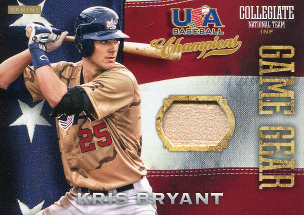 Kris Bryant Unsigned 2013 Panini Bat Card Front