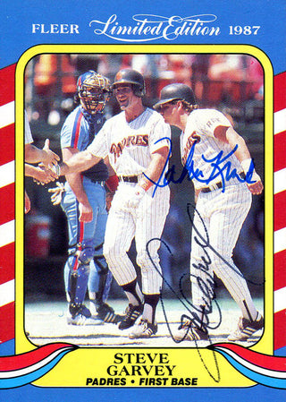 Steve Garvey And John Kruk Autographed 1987 Fleer Card