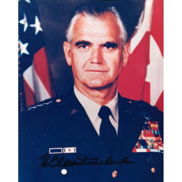 General William Westmoreland Autographed 8x10 Photo