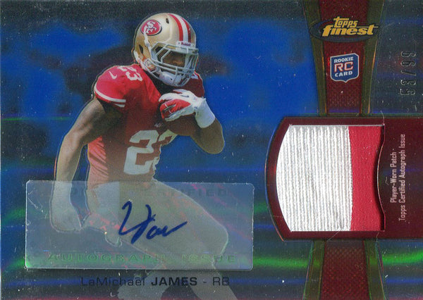 LaMichael James Autographed 2012 Topps Topps Finest Rookie Jersey Card
