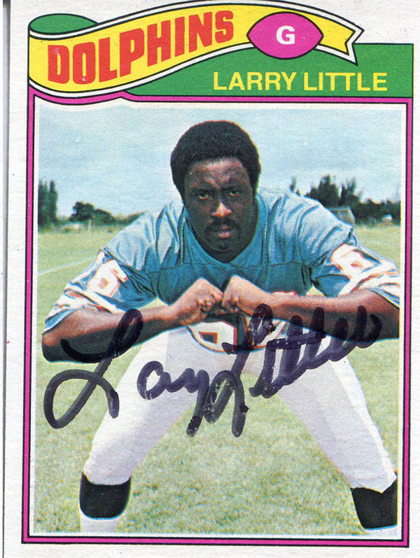 Larry Little Autographed 1977 Topps Card
