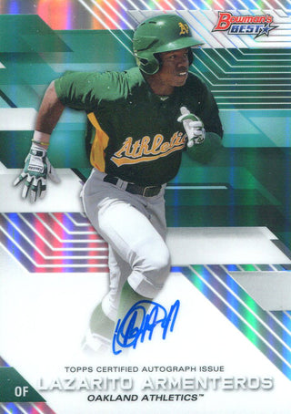 Lazarito Armenteros Autographed 2017 Bowman's Best Refractor Card
