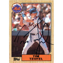 Tim Teufel Autographed 1987 Topps Card